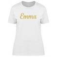 thumbnail image 1 of Emma In Gold Sparkle T-Shirt Women -Image by Shutterstock, Female Small, 1 of 2