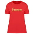 thumbnail image 1 of Emma In Gold Sparkle T-Shirt Women -Image by Shutterstock, Female x-Large, 1 of 2