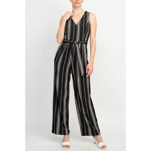 Emma & MIchele Striped Sleeveless Jumpsuit