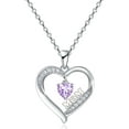 thumbnail image 1 of Emma Manor EM 14k White Gold-plated Mom Heart Women Jewelry Pendant Necklace, 1 of 6
