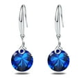 thumbnail image 1 of Emma Manor EM S925 Sterling Silver Birthstone Round 5A Cubic Zirconia Drop Dangle Earrings Women Jewelry, 1 of 6
