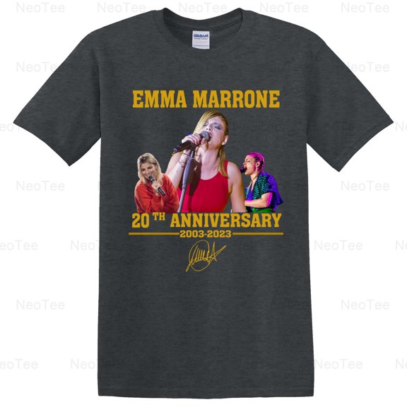 Emma Marrone 20th Anniversary Italian Pop Singer Music Fan Amici Talent T-Shirt Unisex, up to 5XL