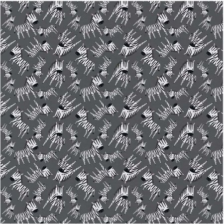 Emma & Mila 44 in. Cotton Fabric - Zebra Toss 8 yd.