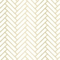 thumbnail image 1 of Emma & Mila Cotton Gold Lines In White The Eve Collection Fabric, per Yard, 1 of 1
