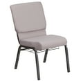 thumbnail image 1 of Emma + Oliver 18.5"W Church Chair, Gray Dot Fabric Book Rack/Silver Vein Frame, 1 of 8