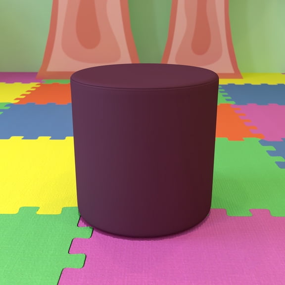 Emma + Oliver 18"H Soft Seating Flexible Circle for Classrooms and Common Spaces - Purple