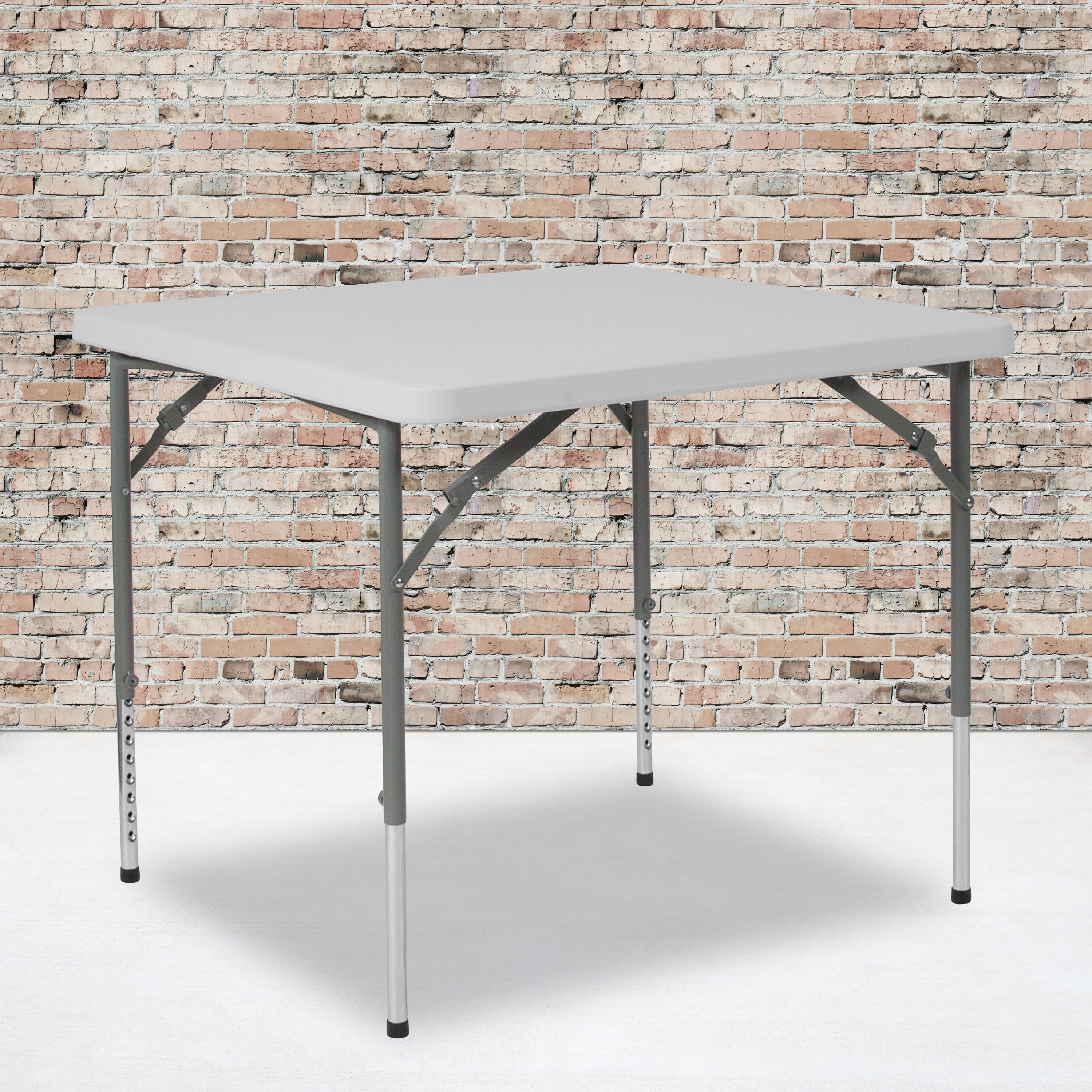 Adjustable Square White Plastic Folding Dining Table