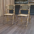 thumbnail image 1 of Emma + Oliver 2 Pack Commercial Event Party Rental Bamboo Folding Chair, 1 of 14