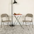 thumbnail image 1 of Emma + Oliver 2 Pack Double Braced Gray Metal Folding Chair, 1 of 13