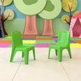 thumbnail image 1 of Emma + Oliver 2 Pack Green Plastic Stackable School Chair with Carrying Handle and 11"H Seat, 1 of 12