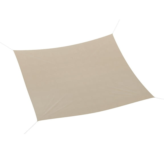 Emma + Oliver 20ft Rectangle Recycled HDPE Shade Canopy with Included Anchor Ropes in Sand