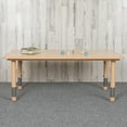 thumbnail image 1 of Emma + Oliver 23.625"W x 47.25"L Natural Plastic Adjustable Activity Table-School Table for 6, 1 of 14