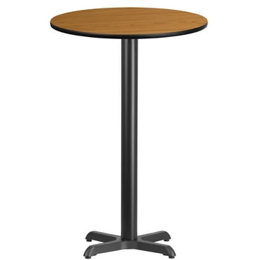 Emma + Oliver 24"RD Natural Laminate Bar Table Top-22"x22" Base