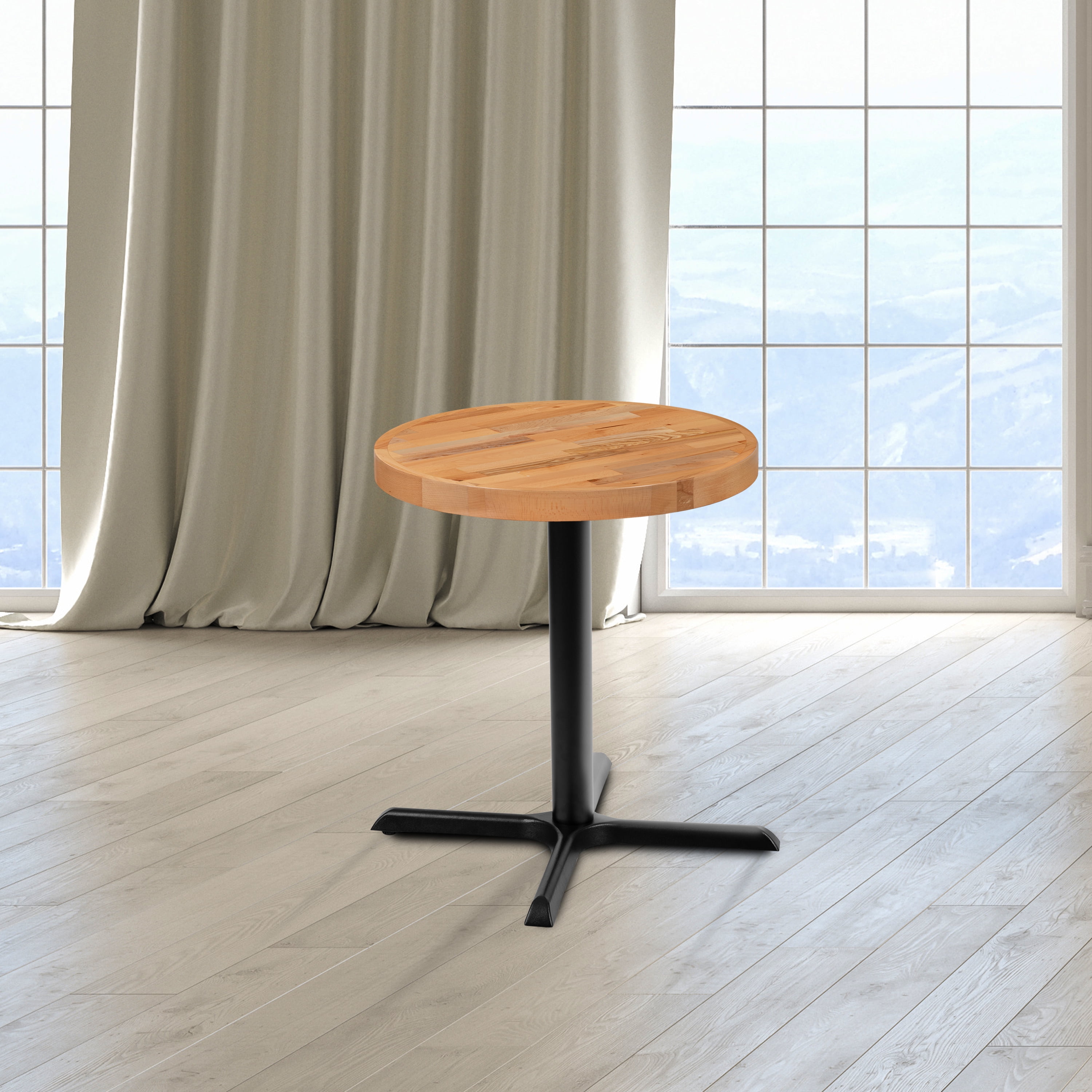 Round butcher 2024 block coffee table