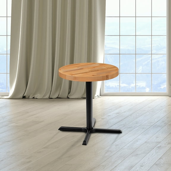 Emma + Oliver 24" Round Butcher Block Style Table Top - Restaurant Table Top