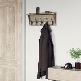 Flash Furniture Daly Rustic Rectangle Wood Coat Rack with Shelf