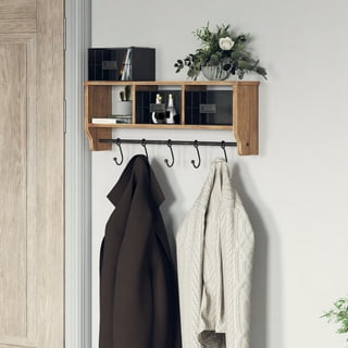 Shelves with Hooks in Wall Shelves