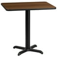 thumbnail image 1 of Emma + Oliver 24"x30" Rectangular Walnut Laminate Table Top with 22"x22" Base, 1 of 3
