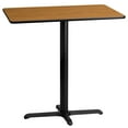 thumbnail image 1 of Emma + Oliver 24"x42" Natural Laminate Bar Table Top-23.5"x29.5" Base, 1 of 3