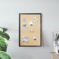 thumbnail image 1 of Emma + Oliver 24x36 Wall Mount Cork Board with 6 Wooden Push Pins in Black, 1 of 12