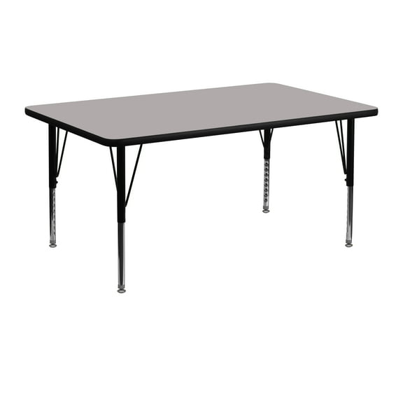 Emma + Oliver 24x48 Grey HP Laminate Preschool Activity Table