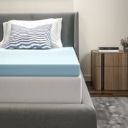 Emma + Oliver 3 Gel Infused Cooling Memory Foam Mattress Topper, CertiPUR-US Certified Memory Foam- Twin