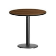 thumbnail image 1 of Emma + Oliver 30"RD Walnut Laminate Table Top with 18"RD Base, 1 of 3