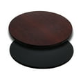 thumbnail image 1 of Emma + Oliver 30" Round Black/Mahogany Reversible Laminate Table Top, 1 of 2