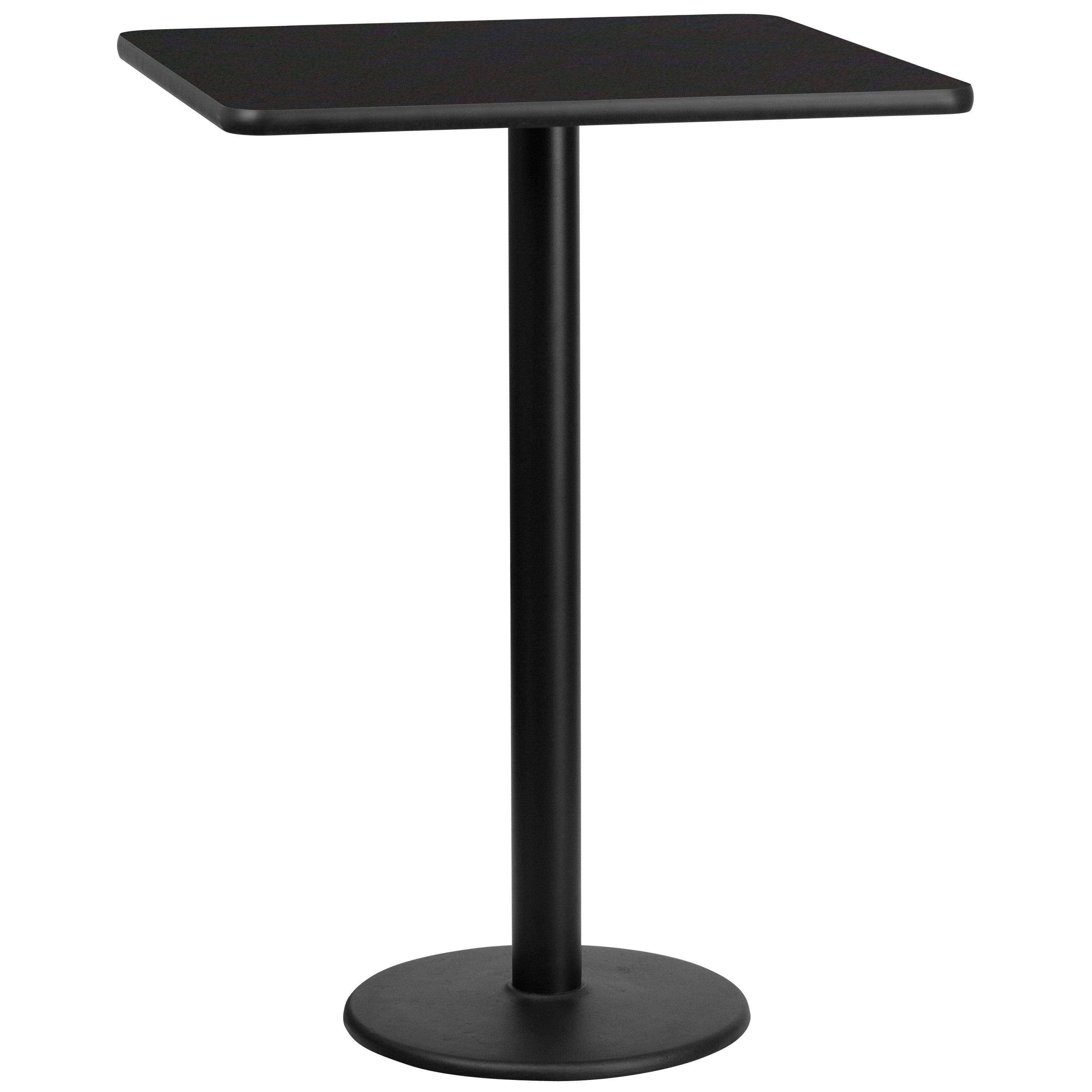 Emma Black Laminate Square Bar Height Dining Table