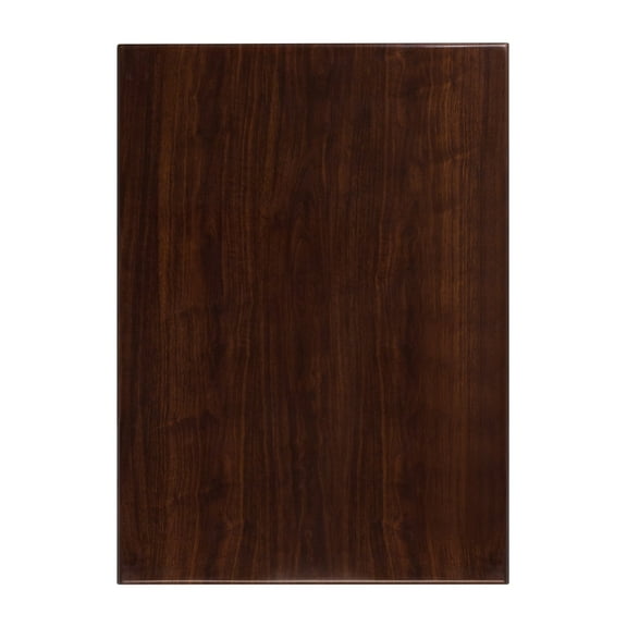 Emma + Oliver 30" x 42" Rectangular High-Gloss Walnut Resin Table Top
