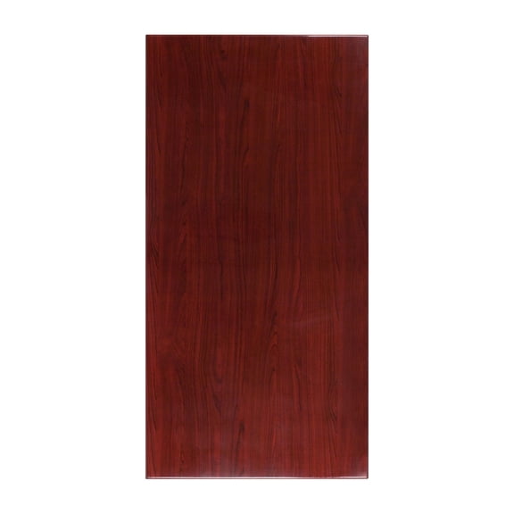 Emma + Oliver 30" x 60" Rectangular High-Gloss Mahogany Resin Table Top