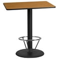 thumbnail image 1 of Emma + Oliver 30"x42" Natural Laminate Bar Table Top-24"RD Base/Foot Ring, 1 of 2
