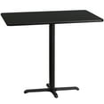 thumbnail image 1 of Emma + Oliver 30"x48" Black Laminate Bar Table Top-23.5"x29.5" Base, 1 of 3