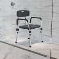 Gray Adjustable Plastic Shower Chair with Armrests