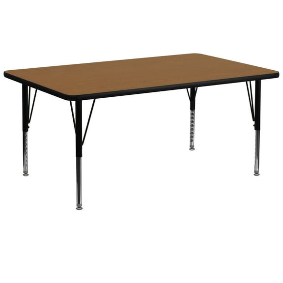 Emma + Oliver 30x72 Oak Thermal Laminate Preschool Activity Table
