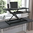 thumbnail image 1 of Emma + Oliver 36" Height Adjustable Sit to Stand Desk Riser with Keyboard Tray and Phone Slot, 1 of 15