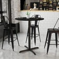 thumbnail image 1 of Emma + Oliver 36"RD Black Laminate Bar Table Top-30"x30" Base, 1 of 9