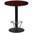 thumbnail image 1 of Emma + Oliver 36"RD Mahogany Laminate Bar Table Top-24"RD Base/Foot Ring, 1 of 2