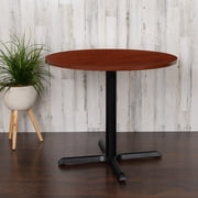 Emma + Oliver 36 Round Multi-Purpose Conference Table in Cherry - Meeting Table for Office