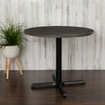 thumbnail image 1 of Emma + Oliver 36" Round Multi-Purpose Conference Table in Rustic Gray-Meeting Table for Office, 1 of 12
