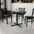 thumbnail image 1 of Emma + Oliver 36" Square Black Laminate Table Top with 30"x30" Table Height Base, 1 of 8