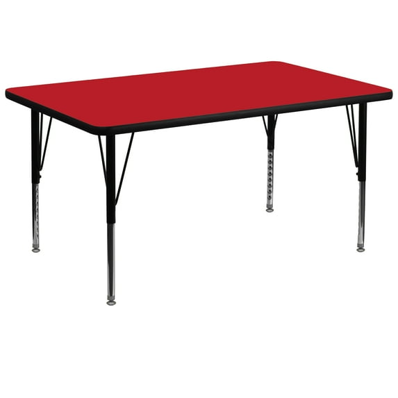 Emma + Oliver 36x72 Red HP Laminate Preschool Activity Table