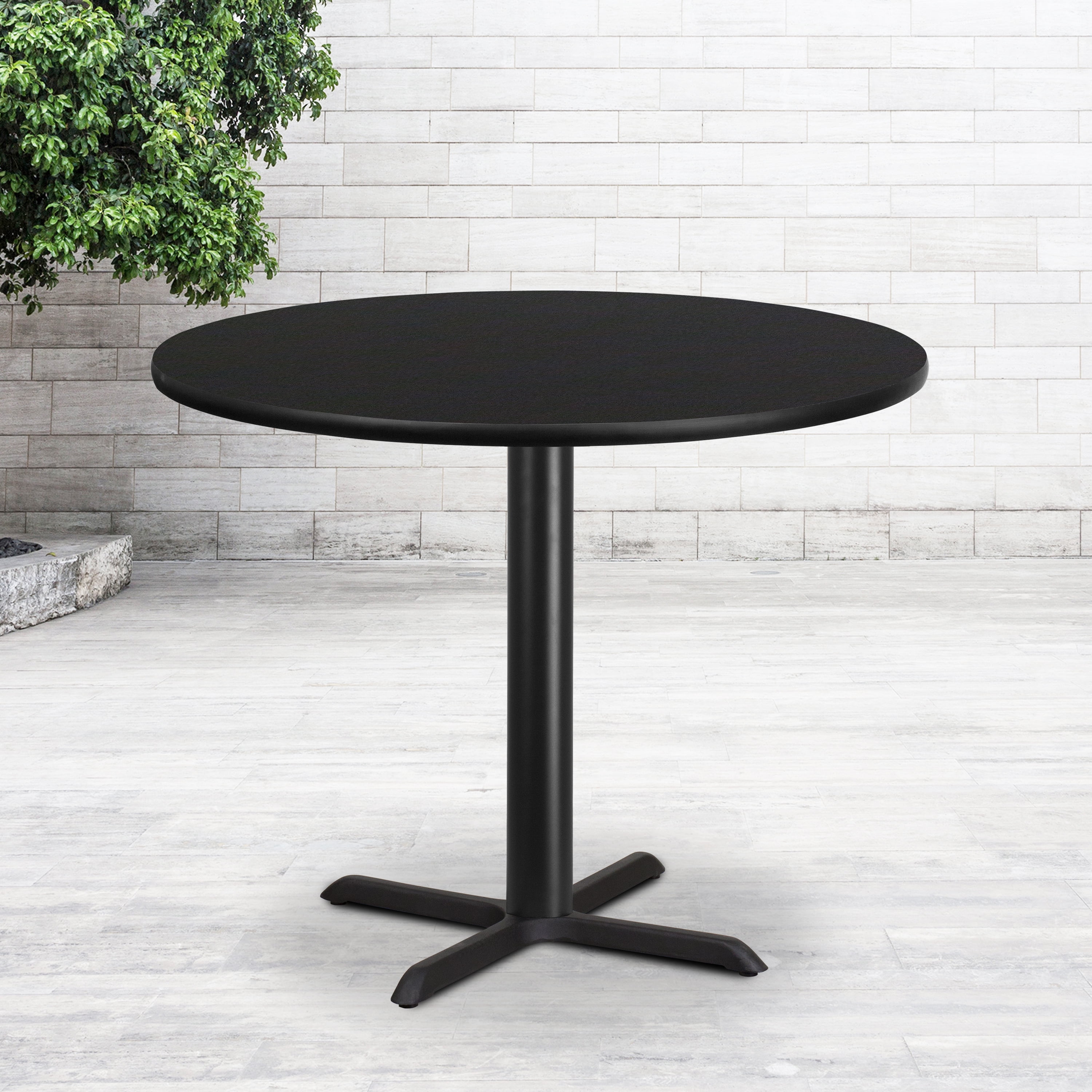 42'' Round Laminate Table Top with 33'' x 33'' Table Height Base