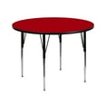 thumbnail image 1 of Emma + Oliver 42" Round Red Thermal Laminate Adjustable Activity Table, 1 of 3
