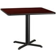 thumbnail image 1 of Emma + Oliver 42" Square Mahogany Laminate Table Top with 33"x33" Base, 1 of 3