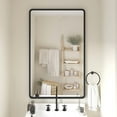 thumbnail image 1 of Emma + Oliver 48" x 30" Rectangular Wall Mirror with Black Frame and Silver Backed Glass for Clarity for Entryways, Bathrooms & More, 1 of 12