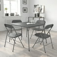thumbnail image 1 of Emma + Oliver 5 Piece Gray Folding Game Room Card Table and Chair Set, 1 of 17