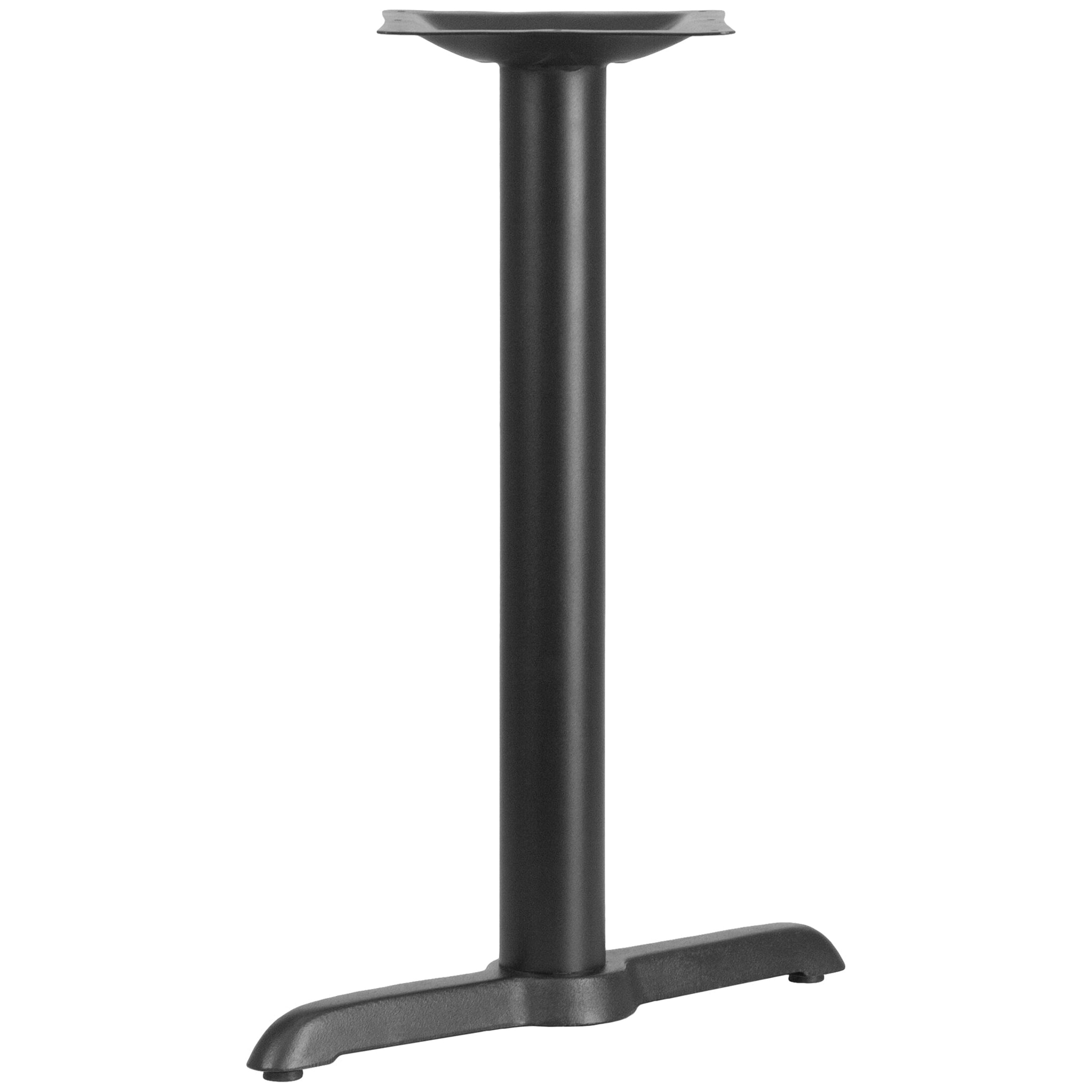 Black Cast Iron T-Base Table Stand for Commercial Use