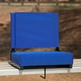 thumbnail image 1 of Emma + Oliver 500 lb. Rated Lightweight Stadium Chair with Handle & Ultra-Padded Seat, Blue, 1 of 10
