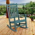 thumbnail image 1 of Emma + Oliver All-Weather Poly Resin Rocking Chair in Teal - Patio and Backyard Furniture, 1 of 13